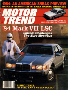 MOTOR TREND 1983 AUG - CONTINENTALS, PULSAR NX TURBO
